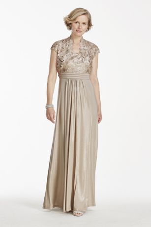 Picture of Long Metallic Lace Jacket Dress