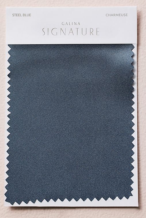David's Bridal Steel Blue Fabric Swatch