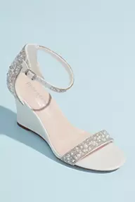 DB Studio Crystal and Jewel Embellished Wedge Sandals