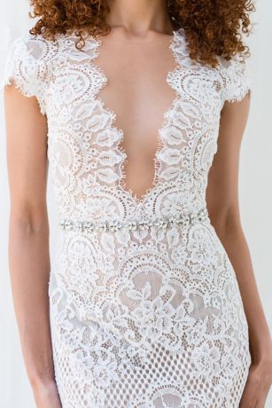 Picture of Handmade Leaf Cluster Swarovski Crystal Sash