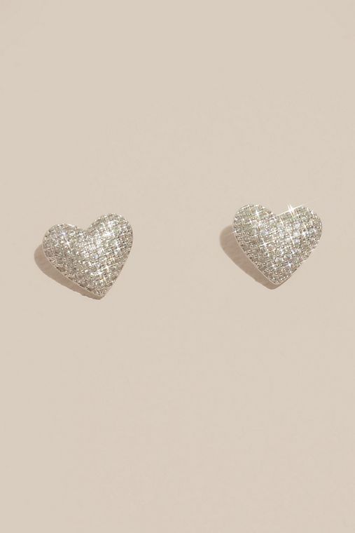 DB Studio Crystal Heart Stud Earrings