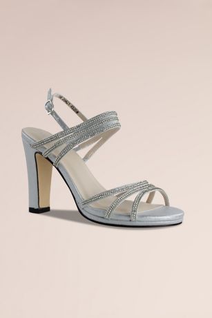 Picture of Metallic Sandals with Triple Skinny Crystal Straps