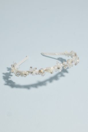 Picture of Handwired Crystal Floral and Opal Headband