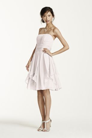 strapless layered dress