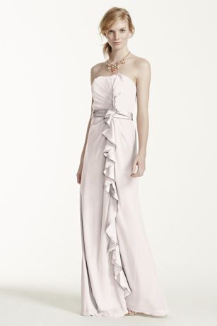 david's bridal silver bridesmaid dresses