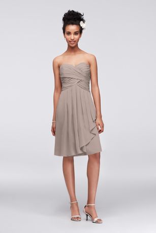 david's bridal grey bridesmaid dress