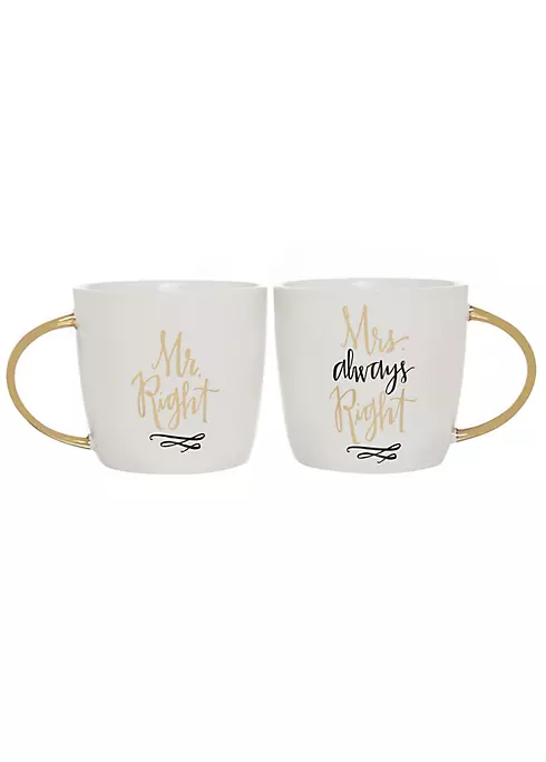 Mr Right and Mrs Always Right Mugs Set of 2 Image 1
