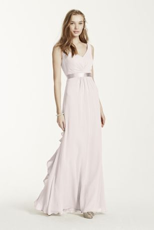 sleeveless chiffon dress