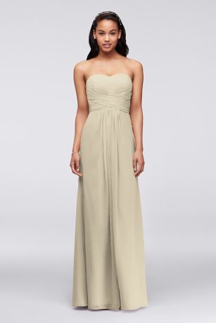 david's bridal champagne bridesmaid dress