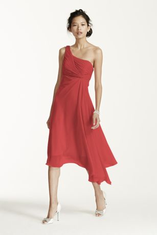 Picture of Short One Shoulder Chiffon Dress