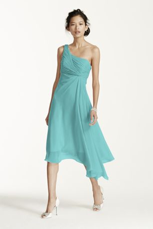 Picture of Short One Shoulder Chiffon Dress