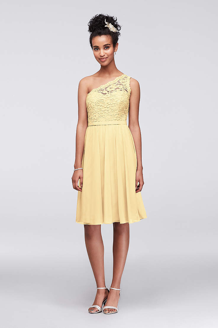 Short Yellow Bridesmaid Dresses