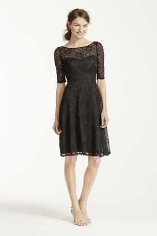 david's bridal short lace dress