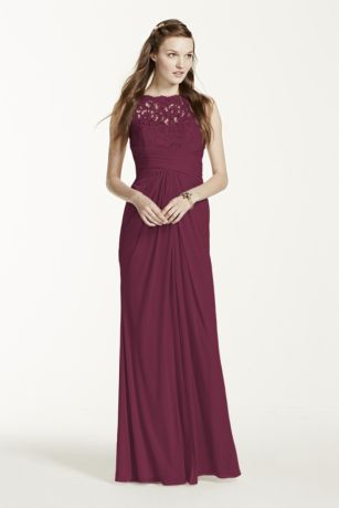 david's bridal burgundy bridesmaid dresses