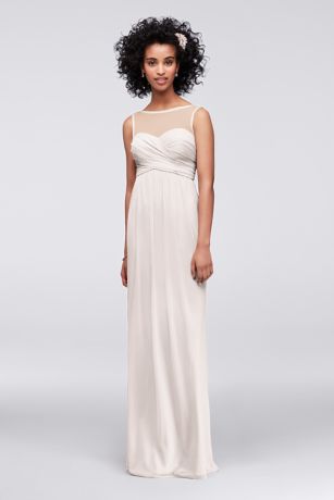 david's bridal illusion neckline