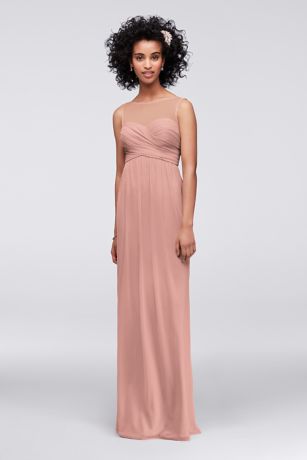 Picture of Long Mesh Dress with Illusion Sweetheart Neckline