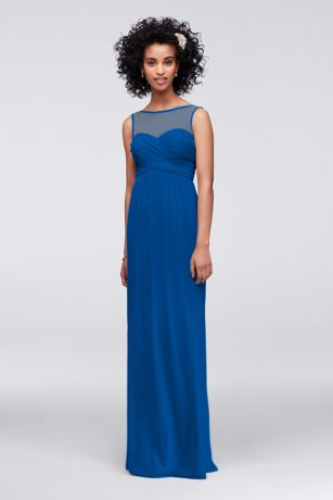 davids bridal blue wedding dress