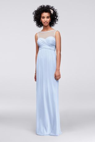 Picture of Long Mesh Dress with Illusion Sweetheart Neckline