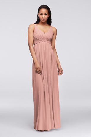 david's bridal blush bridesmaid dress