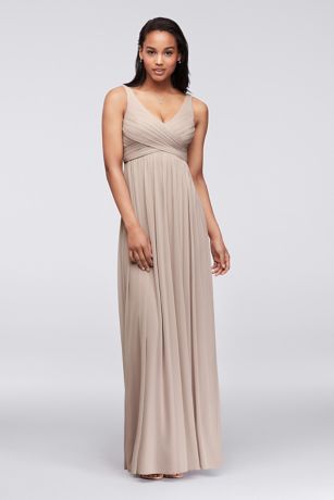 david's bridal biscotti dress