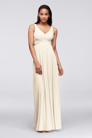 david's bridal taupe bridesmaid dress