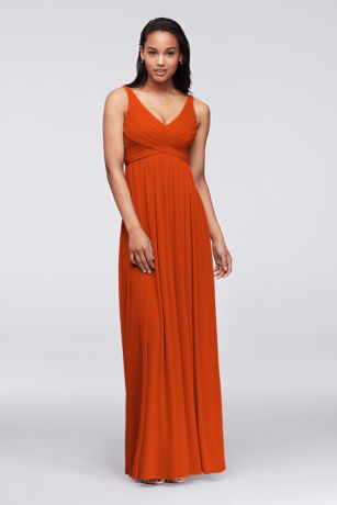 david's bridal orange dress