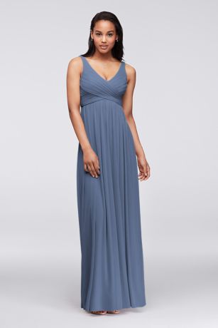 slate blue bridesmaid dresses david's bridal