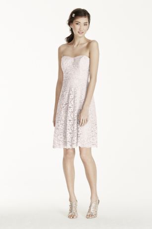 david's bridal short lace dress