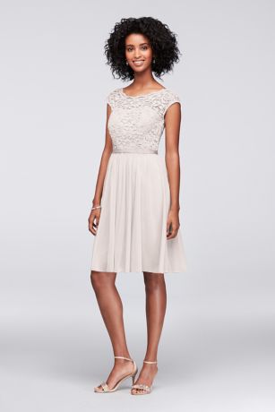 david's bridal short lace dress