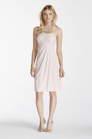 short strapless bridesmaid dresses