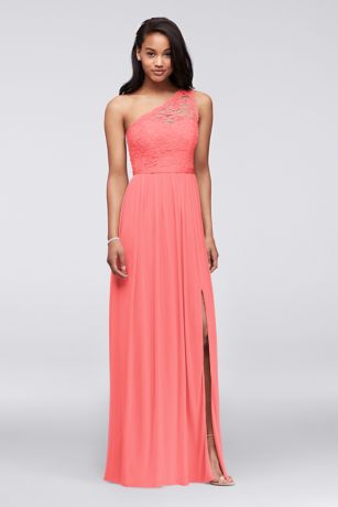 Picture of One Shoulder Long Lace Dress