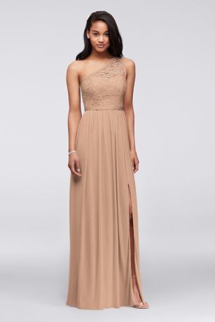 Picture of One Shoulder Long Lace Dress