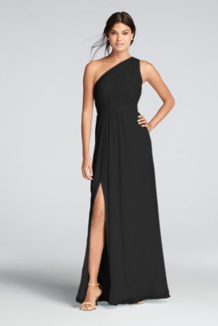 strapless black bridesmaid dresses long