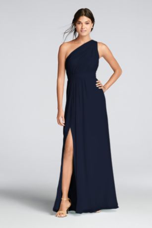 navy blue and white bridesmaid dresses