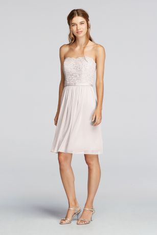 david's bridal short lace dress