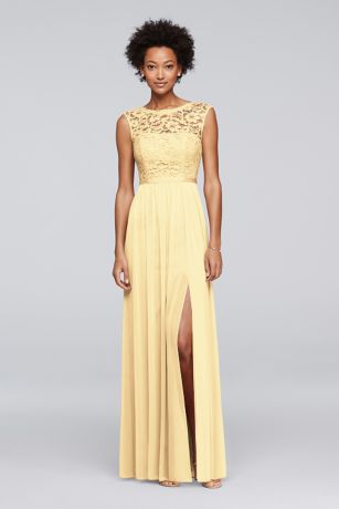 david's bridal yellow dress