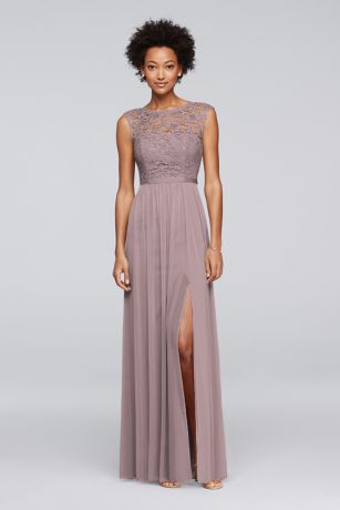 david's bridal purple dress