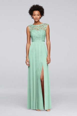 david's bridal mint bridesmaid dress