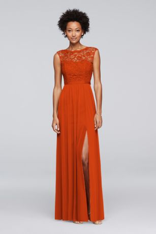 orange wedding dresses for bridesmaids
