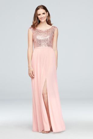 maid of honor rose gold dress