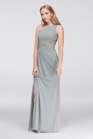 david's bridal silver bridesmaid dresses