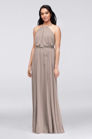 david's bridal biscotti dress