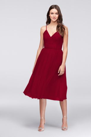 red short bridesmaid dresses