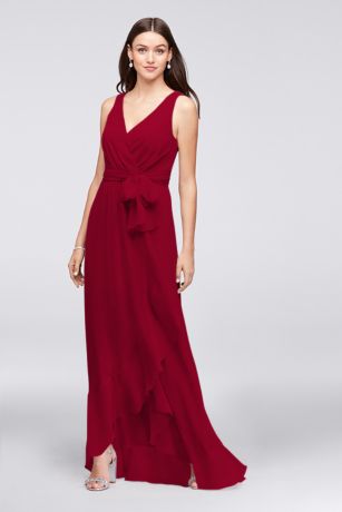 david's bridal wrap around dress