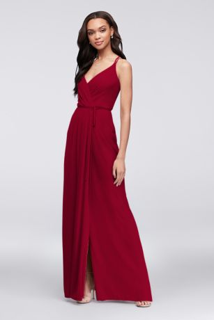 david's bridal wrap around dress