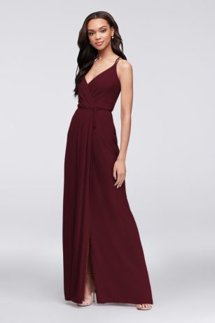 wine colored dress david's bridal