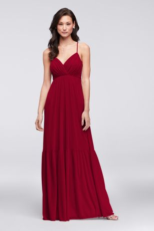 david's bridal sangria bridesmaid dress