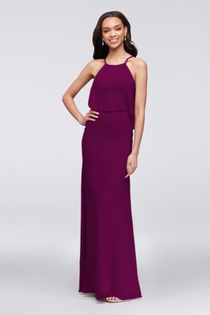 david's bridal sangria bridesmaid dress