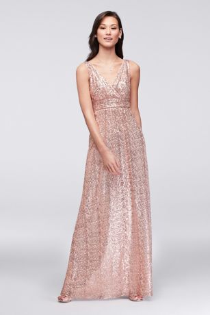 rose gold and wine bridesmaid dresses