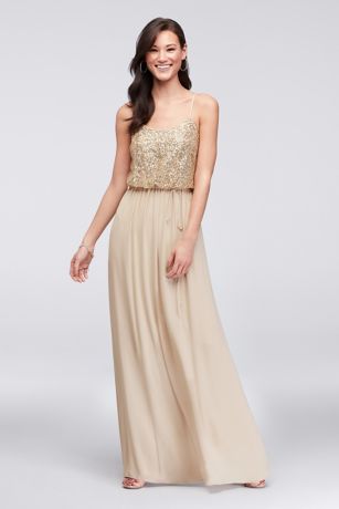 long sequin bridesmaid dress